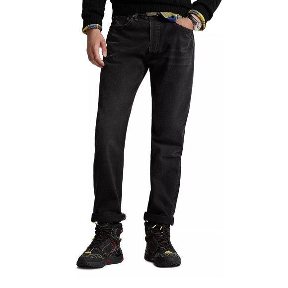 Polo Ralph Lauren Men's The Vintage Classic Fit Jeans Washed Finish Denim Black - Picture 1 of 6